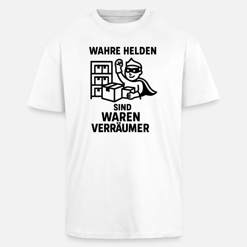 waren verräumer helden - Oversized Heavyweight Unisex T-Shirt - Weiß