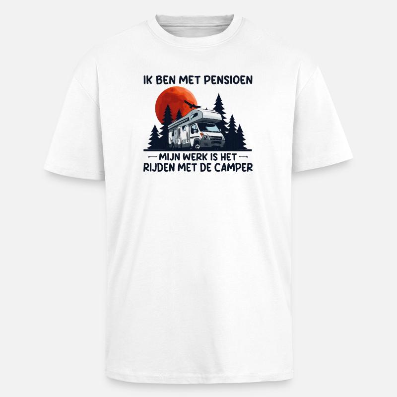Ich bin ein pensionierter Camper. - Oversized Heavyweight Unisex T-Shirt - Weiß