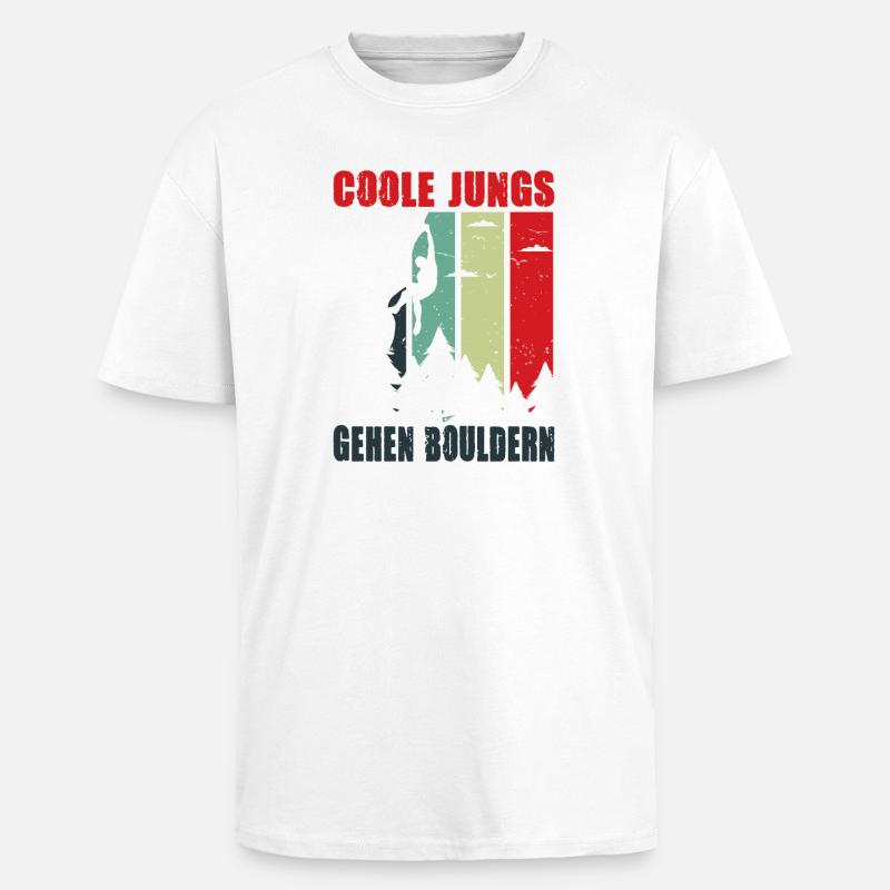 Bouldern Geschenke Klettern Kletterer Boulderer - Oversized Heavyweight Unisex T-Shirt - Weiß