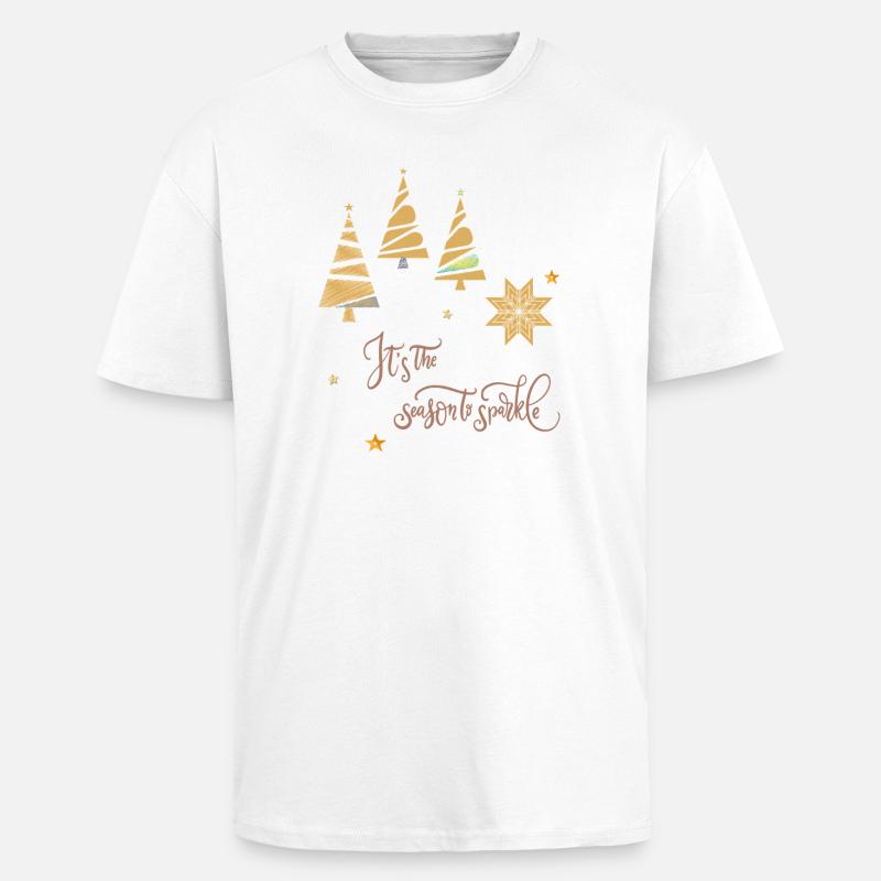 Période de Noël - T-shirt unisexe oversize épais - blanc