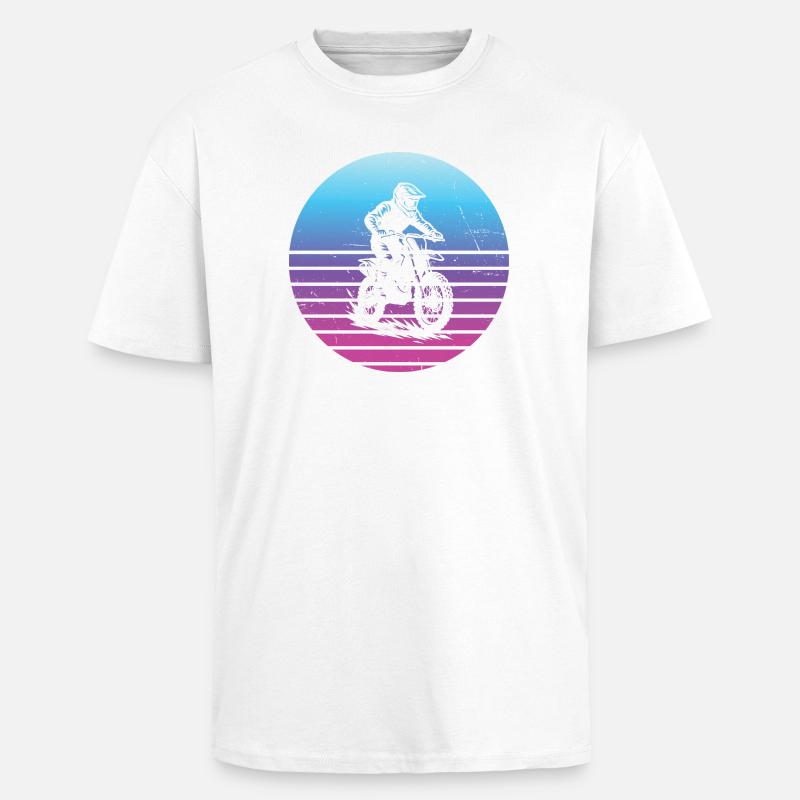 Déclaration directe sur le motocross - T-shirt unisexe oversize épais - blanc