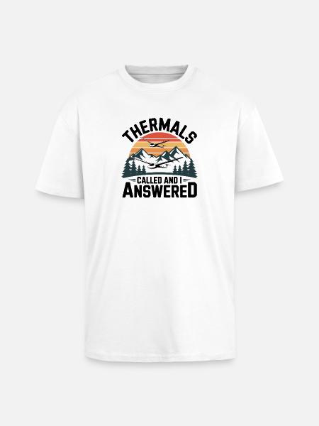 Glider thermals call, I answer – gliding - Unisex Oversized Heavyweight T-shirt - white