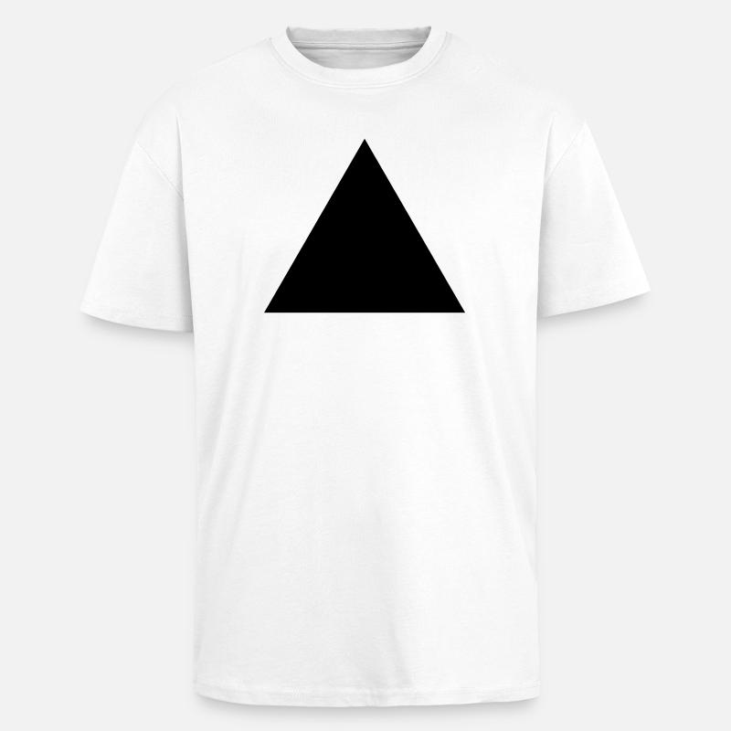 Triangle - T-shirt unisexe oversize épais - blanc