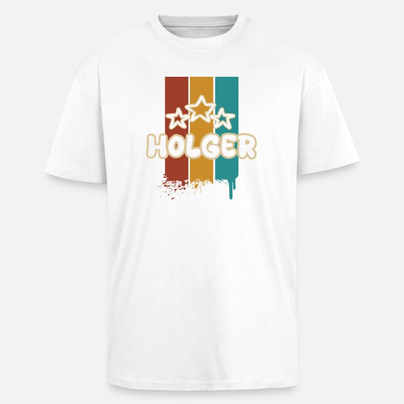 Holger Holger - Unisex Oversized Heavyweight T-shirt - white