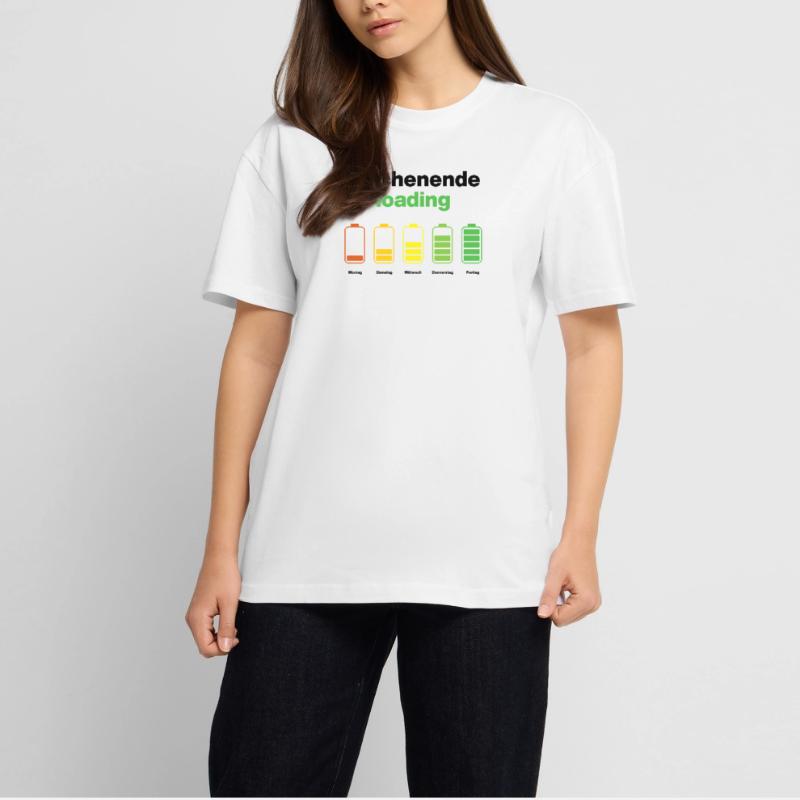 Weekend loading – battery full on Friday, work Unisex Oversized Heavyweight T-shirt