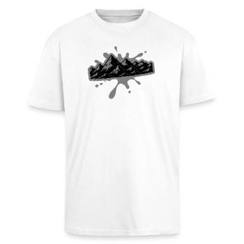 Masses de montagnes - T-shirt unisexe oversize épais - blanc - Devant - Alina (178cm) & Michal (187cm)
