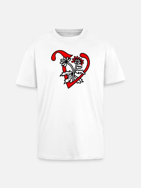 Letter V Initial - Unisex Oversized Heavyweight T-shirt - white