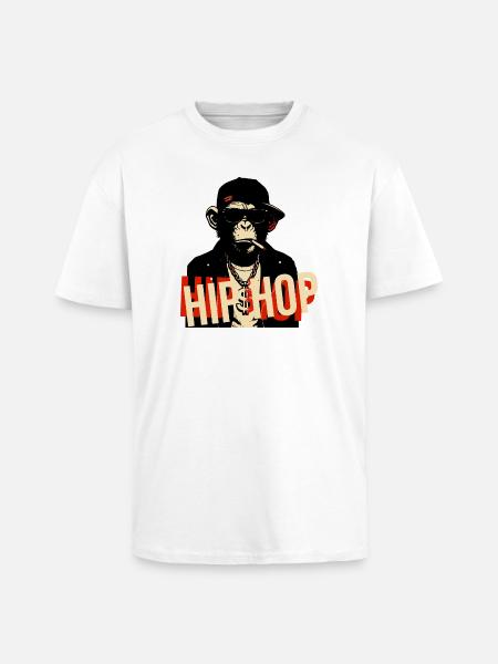 Hip Hop Chimp Bling Icon - Unisex Oversized Heavyweight T-shirt - white