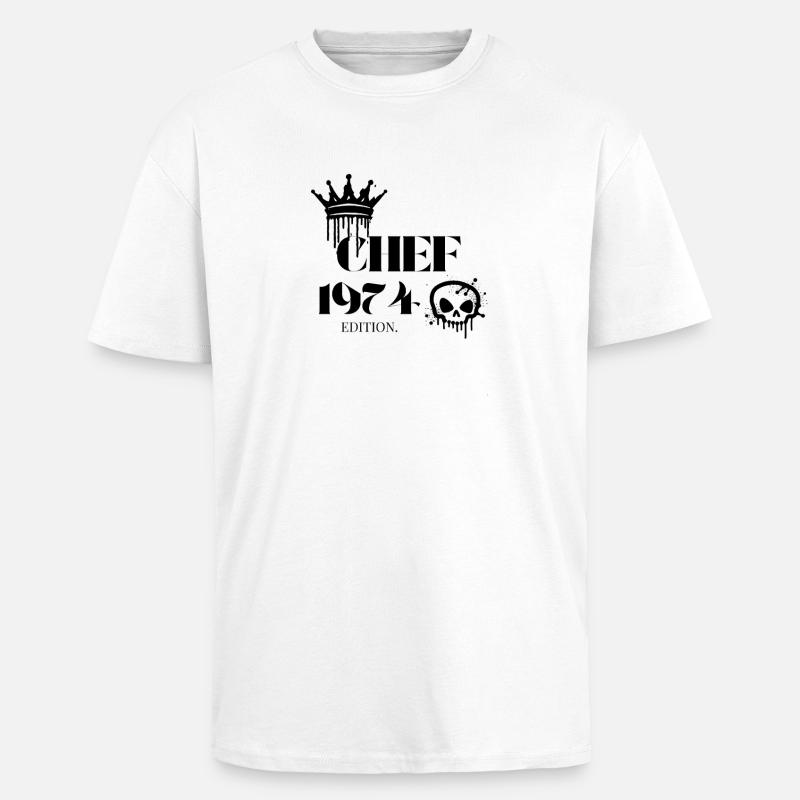 Édition Chef 1974 51e anniversaire Déclaration - T-shirt unisexe oversize épais - blanc