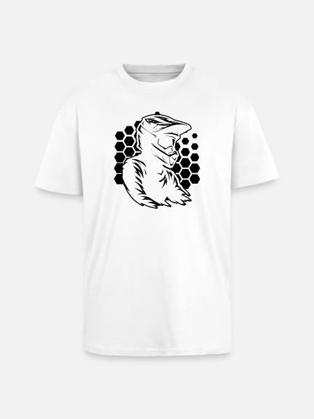 Fun motocross motif - Unisex Oversized Heavyweight T-shirt - white