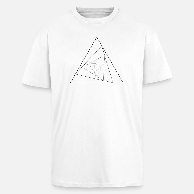 Triangular triangle - Unisex Oversized Heavyweight T-shirt - white