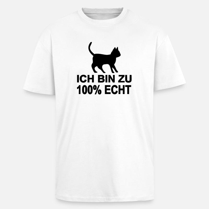 Chat - T-shirt unisexe oversize épais - blanc