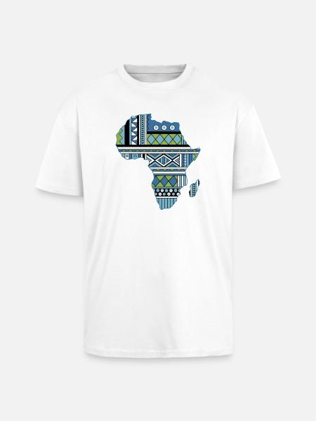 Africa Map Tribal - Unisex Oversized Heavyweight T-shirt - white