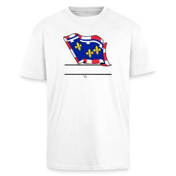 Centre-Val de Loire Writing space - Unisex Oversized Heavyweight T-shirt - white - Front - Alina (178cm) & Michal (187cm)