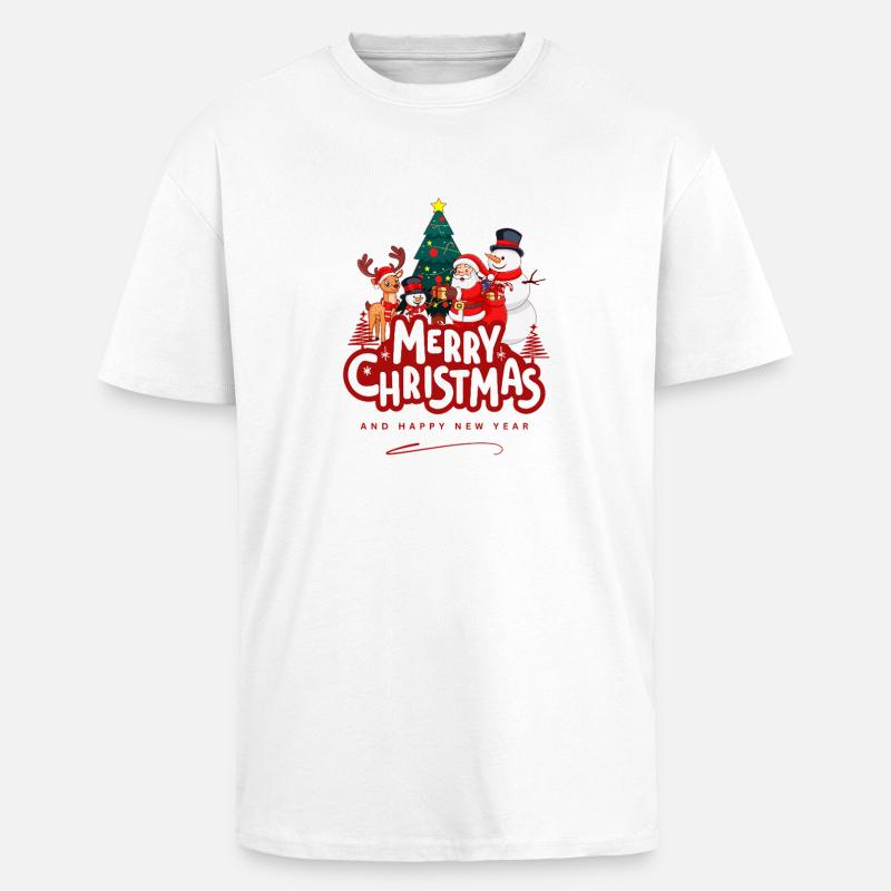 Frohe Weihnachten | Festliche Weihnachtskleidung & Geschenke - Oversized Heavyweight Unisex T-Shirt - Weiß