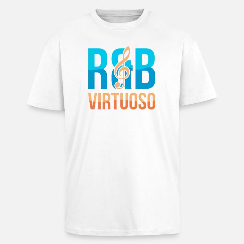 RnB Musikvirtuose E1 Deep Blue - Oversized Heavyweight Unisex T-Shirt - Weiß