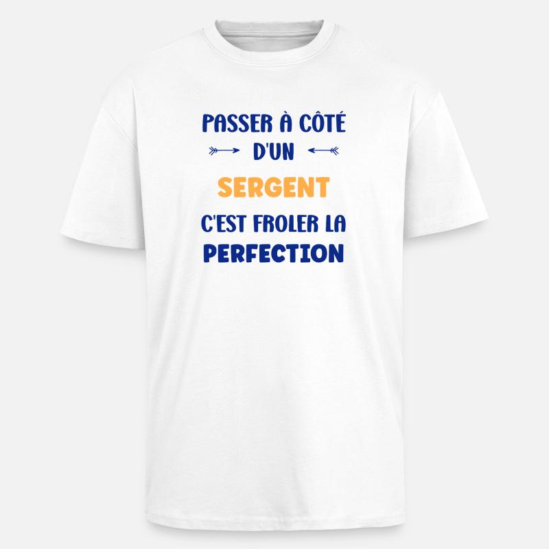 Sergeant - Unisex Oversized Heavyweight T-shirt - white