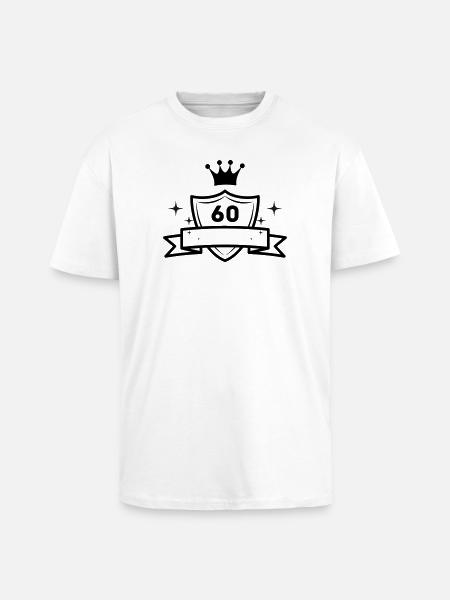 Fête d’anniversaire des 60 ans - T-shirt unisexe oversize épais - blanc