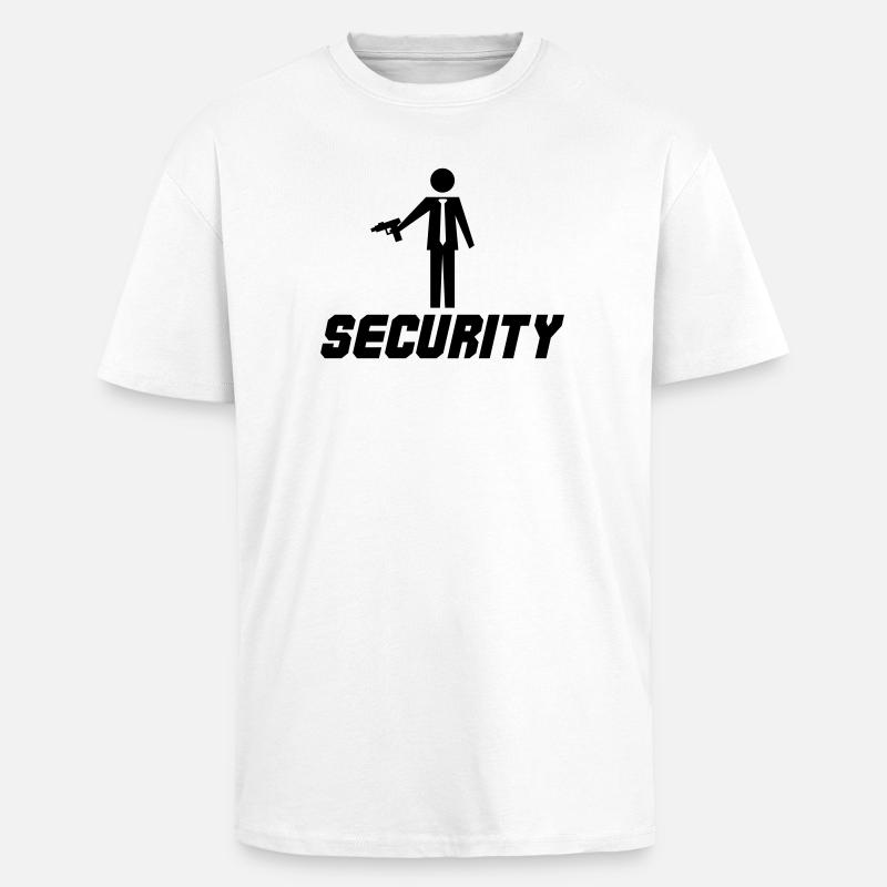 Sécurité - T-shirt unisexe oversize épais - blanc