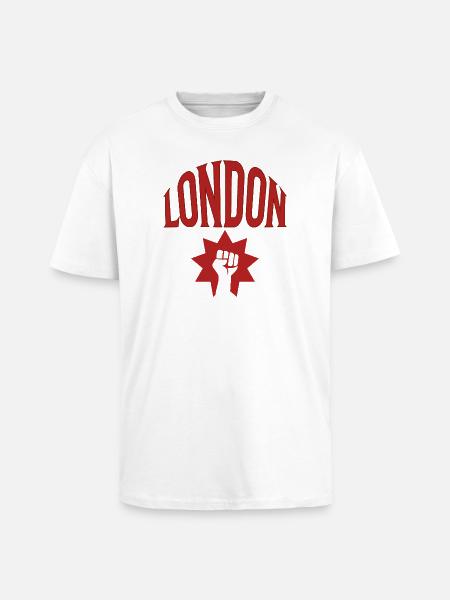 London - Oversized Heavyweight Unisex T-Shirt - Weiß