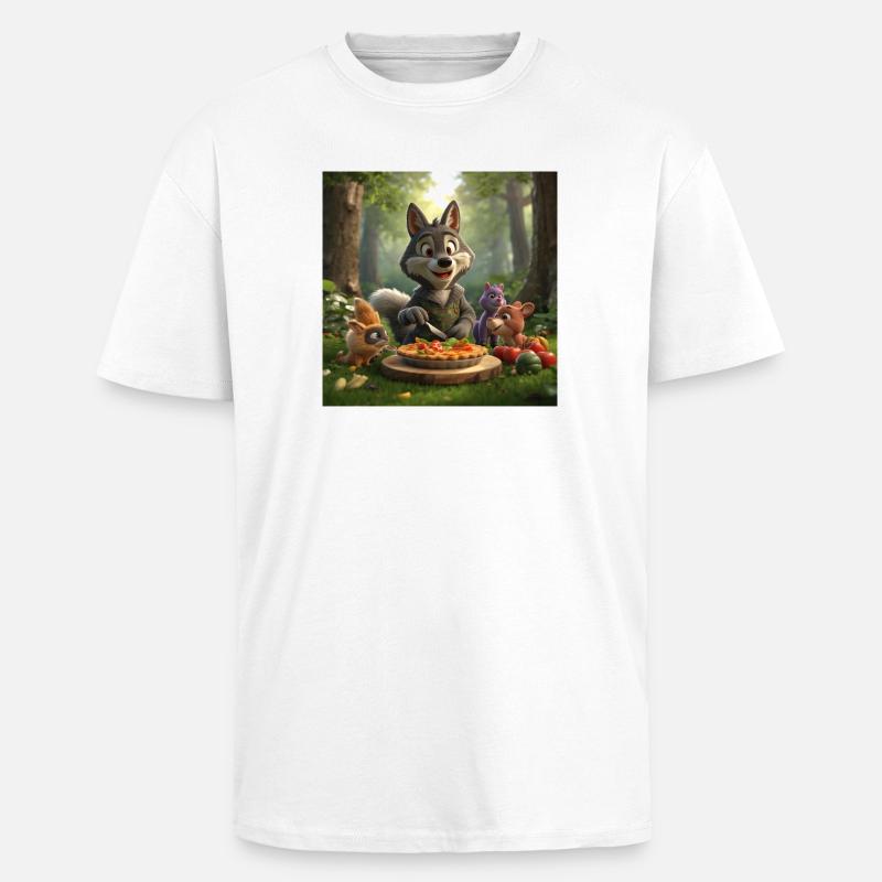 wolf, grey wolf, plush wolf - Unisex Oversized Heavyweight T-shirt - white