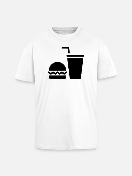 Fast Food, Burger, Imbisswagen - Oversized Heavyweight Unisex T-Shirt - Weiß