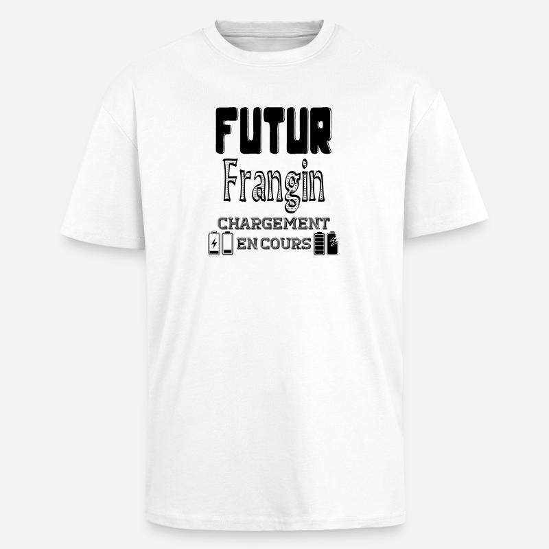 Future Brother Loading In Progress - Unisex Oversized Heavyweight T-shirt - white