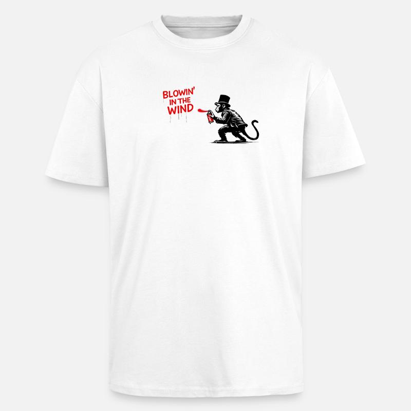Windspray-Affe Graffiti - Oversized Heavyweight Unisex T-Shirt - Weiß