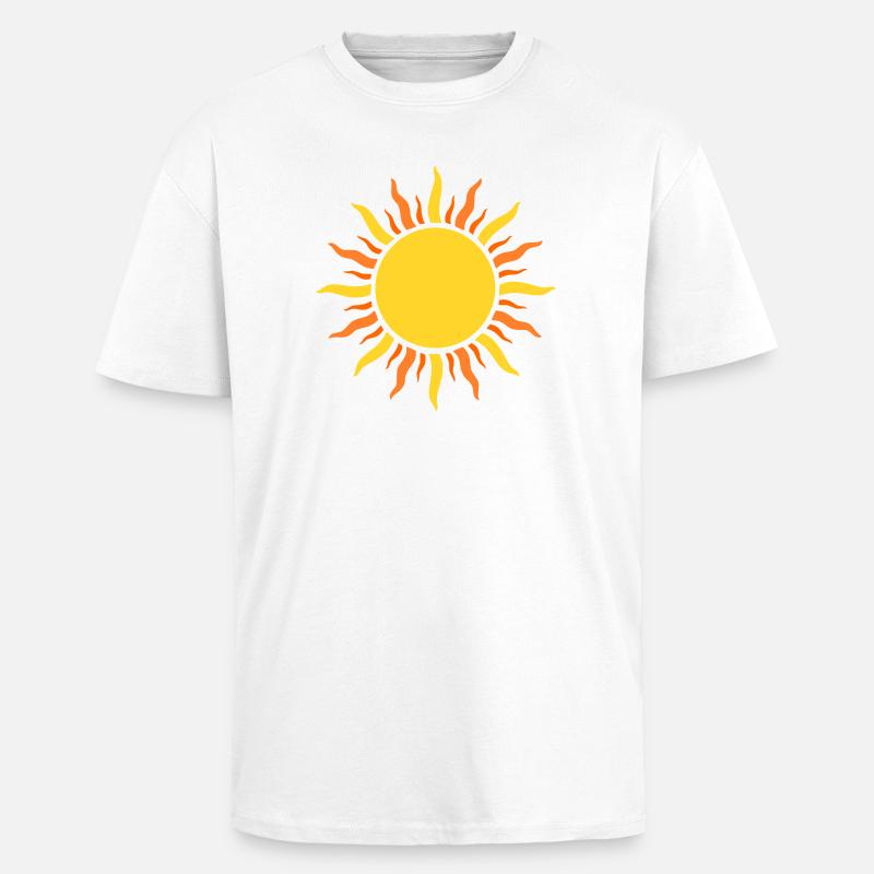 Solar Power Pattern – Ray Design - Unisex Oversized Heavyweight T-shirt - white