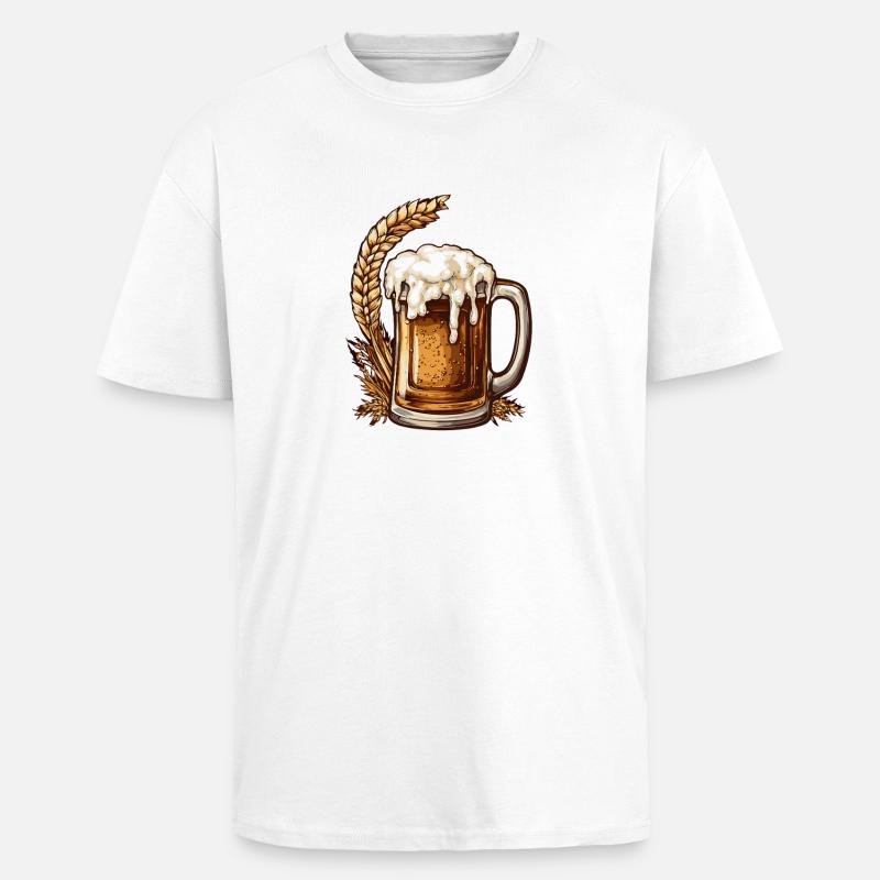 Bier Bierglas Weizenbier - Oversized Heavyweight Unisex T-Shirt - Weiß