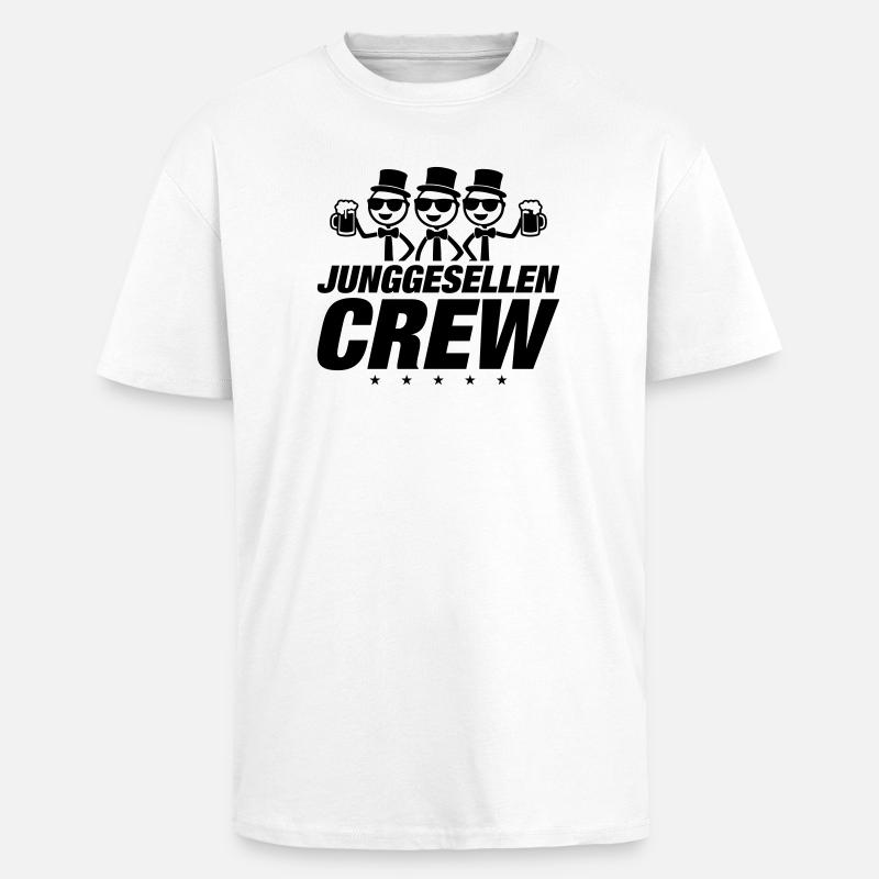 Équipage Bachelor - T-shirt unisexe oversize épais - blanc