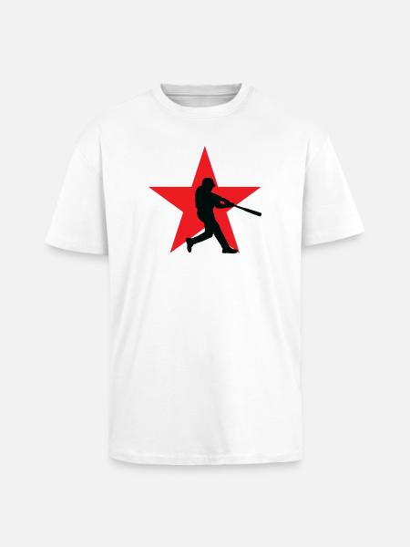 Baseball – Sport - Oversized Heavyweight Unisex T-Shirt - Weiß
