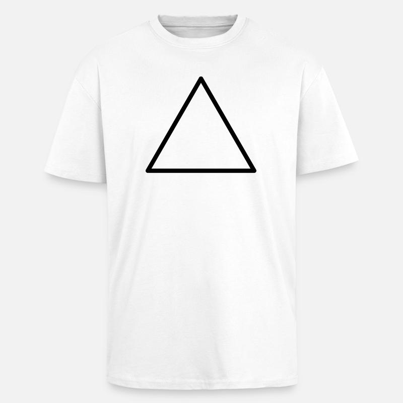 Triangle - T-shirt unisexe oversize épais - blanc
