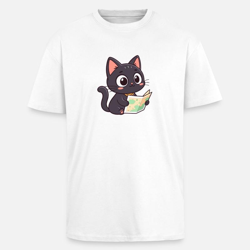 Reader and card chat - Unisex Oversized Heavyweight T-shirt - white