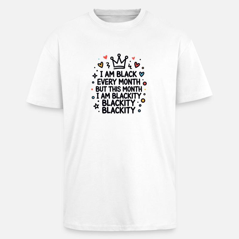 Déclaration d’Autonomisation de la Noirceur Noirceur - T-shirt unisexe oversize épais - blanc