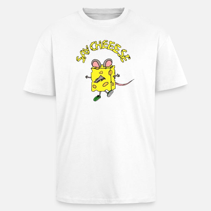 Héros fromage dans le style comic - T-shirt unisexe oversize épais - blanc