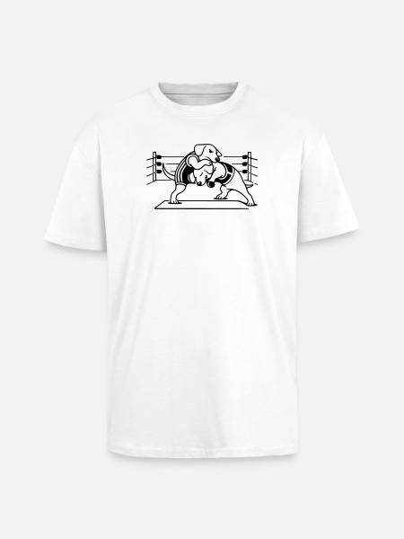 Chien de lutte - T-shirt unisexe oversize épais - blanc