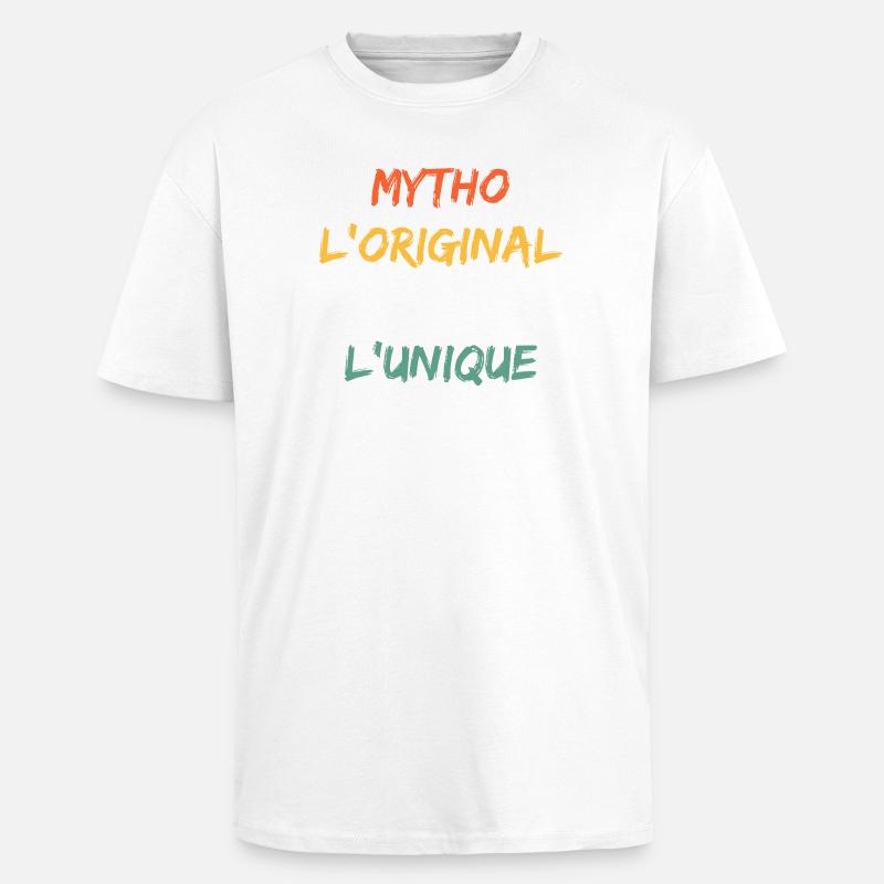 Mytho Original Le Vrai Unique - T-shirt unisexe oversize épais - blanc