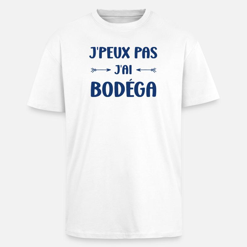 Ich kann nicht, ich habe Bodéga - Oversized Heavyweight Unisex T-Shirt - Weiß