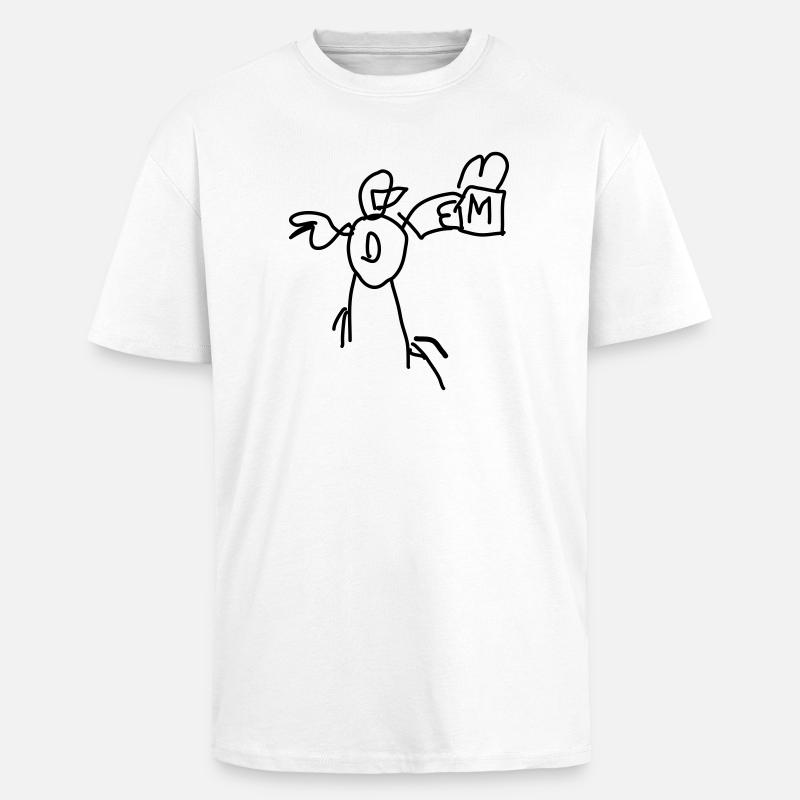 Canard avec menu de restauration rapide - T-shirt unisexe oversize épais - blanc