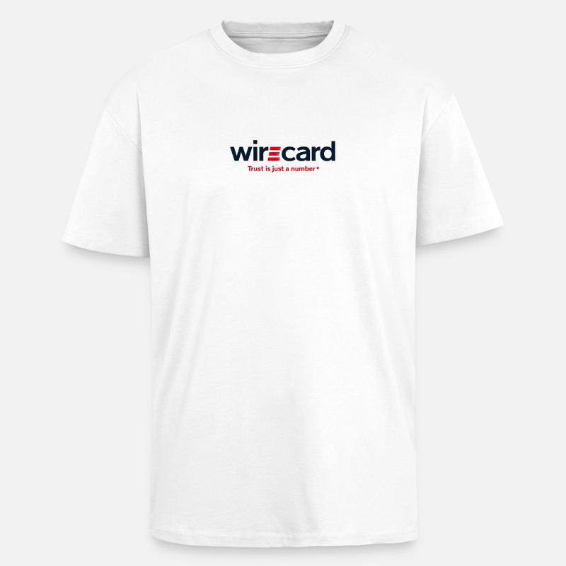 Devise de la satire de WireCard - T-shirt unisexe oversize épais - blanc