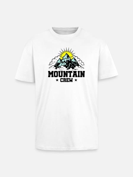 Mountain Crew Mountains - Unisex Oversized Heavyweight T-shirt - white