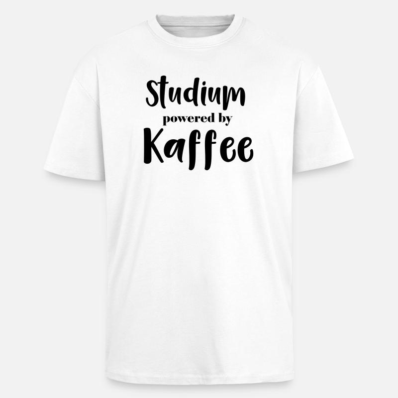 Studies powered by Kaffee - Unisex Oversized Heavyweight T-shirt - white