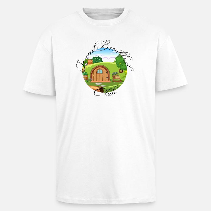 Second Breakfast - Unisex Oversized Heavyweight T-shirt - white