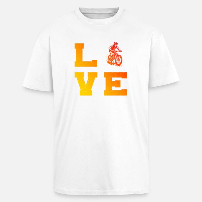 Message clair sur le VTT - T-shirt unisexe oversize épais - blanc