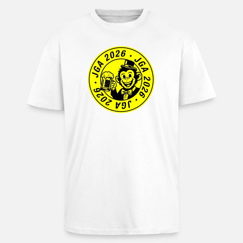 Jga 2026 Affe Bräutigam - Oversized Heavyweight Unisex T-Shirt - Weiß