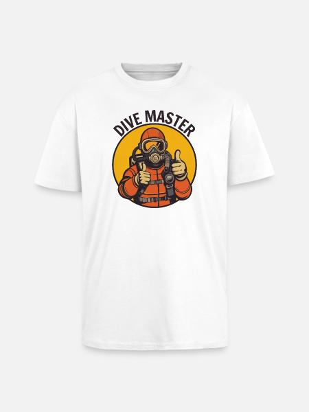 Dive Master Diver - Unisex Oversized Heavyweight T-shirt - white