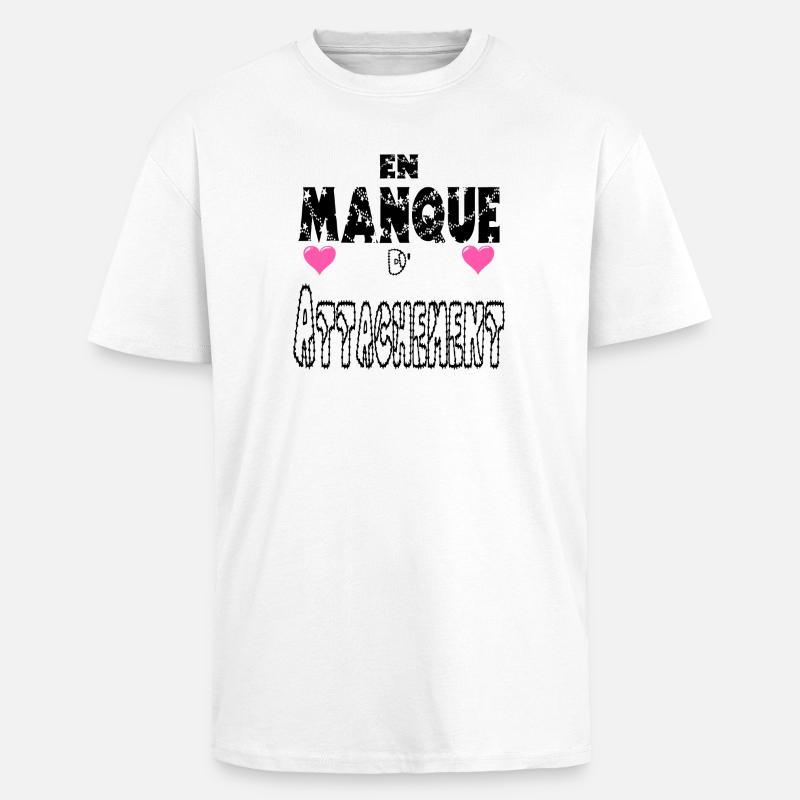 Lacking attachment - Unisex Oversized Heavyweight T-shirt - white