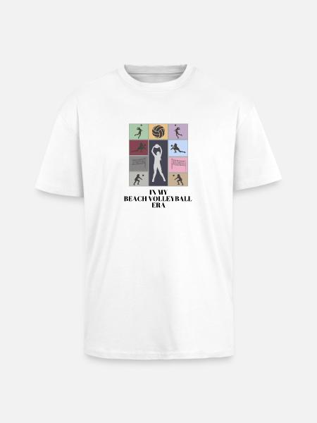 À mon époque de beach-volley - T-shirt unisexe oversize épais - blanc