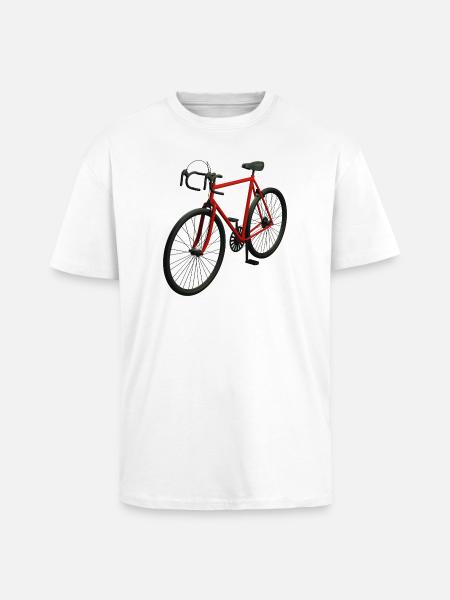 Retro Rennrad - Oversized Heavyweight Unisex T-Shirt - Weiß
